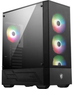 MSI MAG FORGE 112R computer case Midi Tower Black, Transparent