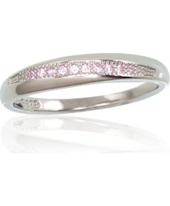 Серебряное кольцо #2101647(PRh-Gr)_CZ-PI, Серебро 925°, родий (покрытие), Цирконы, Размер: 17.5, 1.6 гр.