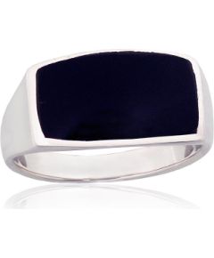 Серебряное кольцо #2101354_ON, Серебро 925°, Оникс, Размер: 21, 6.1 гр.
