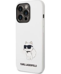Karl Lagerfeld iPhone 14 Pro Liquid Silicone Choupette NFT Case Apple White