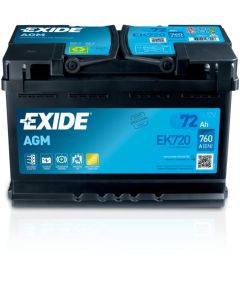 Akumulators EXIDE 72Ah/760A AGM (Labais+) 278x175x190 B13 (AGM)