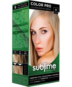 EC SUBLIME PROFESSIONAL HAIR COLOR CREAM COLOR PRO 9 VERY LIGHT BLONDE 50 ML - Matu krāsa ar keratīnu