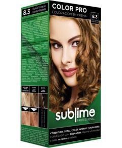 EC SUBLIME PROFESSIONAL HAIR COLOR CREAM COLOR PRO 8.3 GOLDEN BLONDE 50 ML - Matu krāsa ar keratīnu