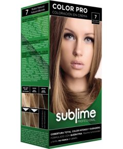 EC SUBLIME PROFESSIONAL HAIR COLOR CREAM COLOR PRO 7 NATURAL BLONDE 50 ML - Краска для волос с кератином