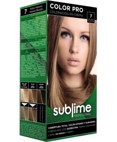 EC SUBLIME PROFESSIONAL HAIR COLOR CREAM COLOR PRO 7 NATURAL BLONDE 50 ML - Matu krāsa ar keratīnu