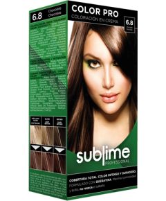 EC SUBLIME PROFESSIONAL HAIR COLOR CREAM COLOR PRO 6.8 CHOCOLATE 50 ML - Краска для волос с кератином