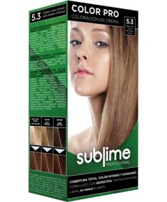 EC SUBLIME PROFESSIONAL HAIR COLOR CREAM COLOR PRO 5.3 LIGHT GOLDEN CHESTNUT 50 ML - Matu krāsa ar keratīnu