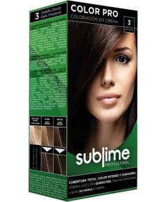 EC SUBLIME PROFESSIONAL HAIR COLOR CREAM COLOR PRO 3 DARK CHESTNUT 50 ML - Matu krāsa ar keratīnu