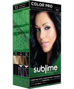 EC SUBLIME PROFESSIONAL HAIR COLOR CREAM COLOR PRO 1.1 BLUE BLACK 50 ML - Краска для волос с кератином