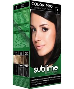 EC SUBLIME PROFESSIONAL HAIR COLOR CREAM COLOR PRO 1 BLACK 50 ML - Краска для волос с кератином