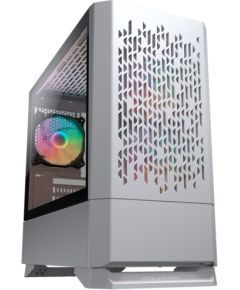 COUGAR | MG140 Air RGB White | PC Case | Mini Tower / Air Vents Front Panel / 3 x ARGB Fans / 4mm TG Left Panel