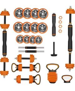 HMS Pro komplekts SGZ215, 6in1, 15 kg Svaru ripas un stieņi