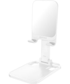 Dudao desk telescopic stand foldable phone holder tablet white (F5XS whie)