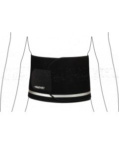 waist trimmer belt AVENTO 44SI adjustable L/XL Black/Silver grey