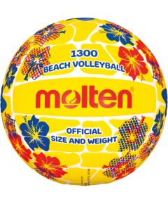 Beach volleyball MOLTEN V5B1300-FY, synth. leather size 5