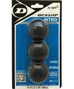 Squash ball Dunlop INTRO 3-blister