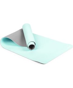 Yoga Mat GYMSTICK Vivid line 61330TU 170x60x0,4cm Turquoise/Grey