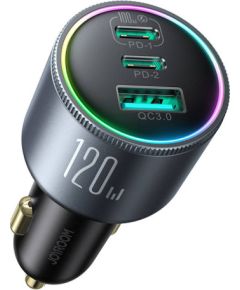 Car charger Joyroom JR-CCN07 , 3-Port C to C, 120 W, (Gray)