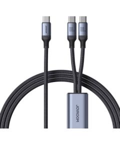 Cable Speedy USB-C to 2x USB-C Joyroom SA21-1T2/ 100W / 1.5m (black)