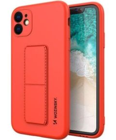 iLike Galaxy A22 5G Kickstand Case Silicone Stand Cover Samsung Red