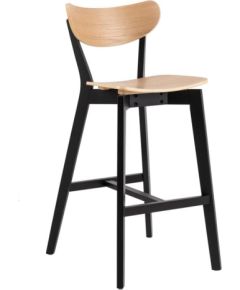 Bāra krēsls ROXBY 45x49xH105cm melns/ozola