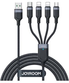 USB  data cable Joyroom  S-1T4018A18 4in1 USB-C / Lightning / 3.5A /1.2m  (black)