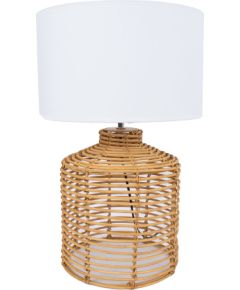 Table lamp CADA H51,5cm, white/wicker