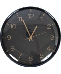 Sienas pulkstenis CLASSY D36cm, melns/zelts
