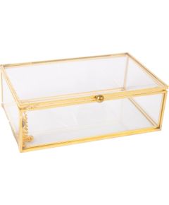 Glass box BERYL 13,5x12xH5cm, golden