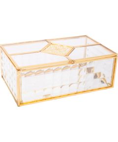 Stikla kaste BERYL 20x12xH7,5cm, zelta