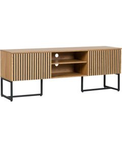 TV table HAMPTON 160x40xH60cm, melamine with oak bark