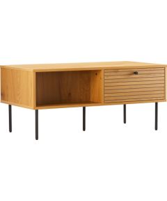 Coffee table LINE 100x50xH45cm, melamine with oak bark