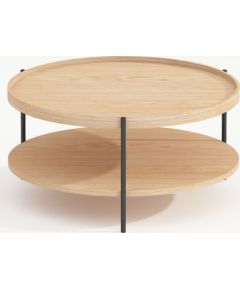 Coffee table CINDY D80xH40cm, melamine oak