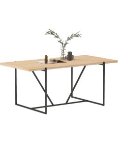 Dining table CINDY 180x90xH75cm, melamine oak