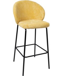 Bar chair ZIVA yellow corduroy