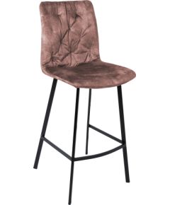 Bar chair AFTON dark pink velvet