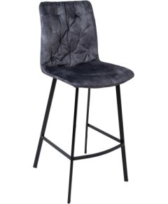Bar chair AFTON dark grey velvet