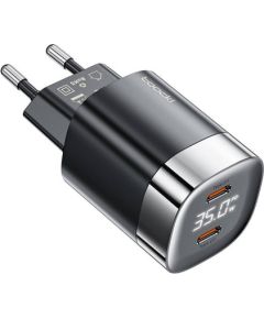 Toocki 2x USB-C, GaN 35W lādētājs (melns)