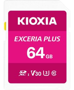 Kioxia Exceria Plus SDXC 64 GB Class 10 UHS-I/U3 V30 (LNPL1M064GG4)