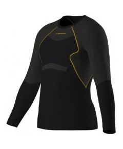 La Sportiva Termo krekls WOOL40 Aero Longsleeve M S Black/Yellow