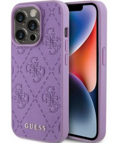 Guess PU Quilted 4G Classic Case Aizsargapvalks Priekš Apple iPhone 15 Pro