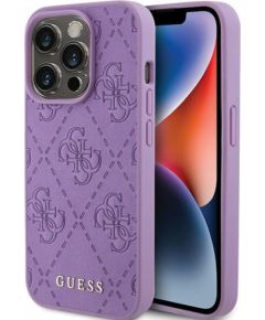 Guess PU Quilted 4G Classic Case Aizsargapvalks Priekš Apple iPhone 15 Pro