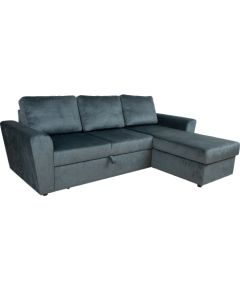 Corner sofa bed INGMAR green velvet