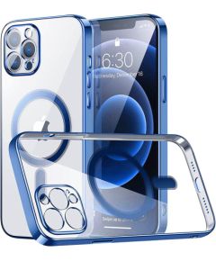 Fusion MagSafe Electroplate силиконовый чехол для Apple iPhone 15 Pro Max синий