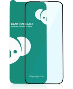 Fusion Accessories Reals Bear Super Hard glass aizsargstikls pilnam ekrānam Xiaomi Redmi 9A | 9AT | 9C melns
