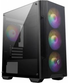 MSI MAG FORGE M100A computer case Micro Tower Black, Transparent