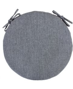 Подушка на стул SIMPLE GREY D38x2,5cm, серый, 100%полиэстер, ткань 757