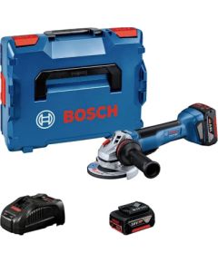 Leņķa slīpmašīna Bosch GWS 18V-10 P Professional; 18 V; 2x5,0 Ah akum.