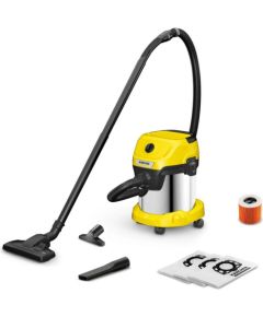 Karcher WD 3 S V-15/6/20 Home Celtniecības Putekļu Sūcējs Yellow/Black