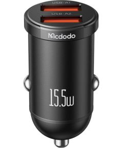 Mcdodo CC-2950 car charger, 2x USB, 15.5W (black)